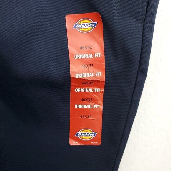 Dickies 874 Work Pants Flex Original Fit Navy Blue Men's 46x32 NWT - Picture 6 of 11